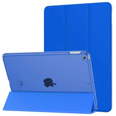 Abbildung von MoKo Hülle Kompatibel für iPad 9.7 2017/2018, 5./6. Generation PU Leder Tasche Schutzhülle Schale Smart Case mit Transluzent Rücken Deckel Auto Schlaf/Wach Stanfunktion, Indigo