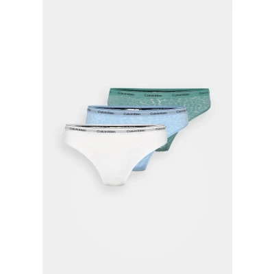 Abbildung von Calvin Klein Damen Brazilian 3 PK 000QD5225E Brazilian, Blau (Slate Turquoise/Frozen Fjord/White), XS, (Schiefertürkis/Frozen Fjord/Weiß), XS