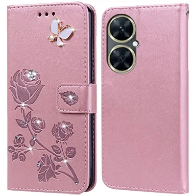 Abbildung von PKQTOP Hülle für Huawei Nova 11i Handyhülle,Klappbar Tasche Case,Standfunktion,Kartenfach,Silikon Bumper,Stoßfeste Schutzhülle Cover