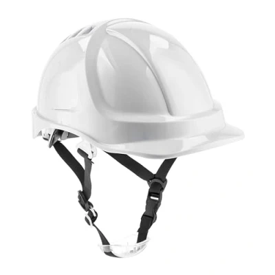 Abbildung von Högert Technik PLONER Schutzhelm weiß uni Bauarbeiterhelm Bauhelm Schutzhelme Helm EN 397 verstellbar mit einem Knopf Belüftungslöcher Schweißband UV Schutz;