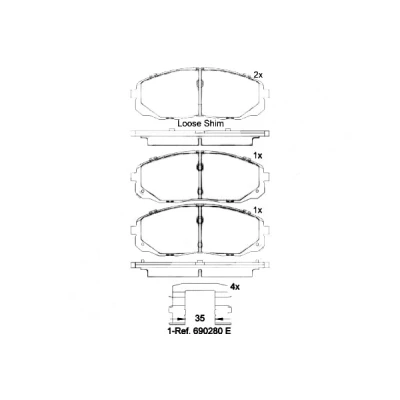 Abbildung von BREMBO P 30 095 Bremsbelagsatz mit akustischer Verschleißwarnung Zubehör KIA: CARNIVAL / GRAND 3