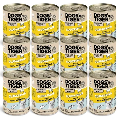 Abbildung von Junior, Kitten, Nassfutter, Katzenfutter, Getreidefrei, Glückskind, Huhn &amp; Forelle, 12x 400g 12x400g
