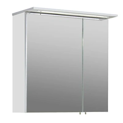Abbildung von Schildmeyer Spiegelschrank &quot;Profil 16&quot;, Breite 60 cm, 2 türig, LED Beleuchtung, Schalter /Steckdosenbox