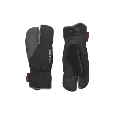 Abbildung von Sealskinz Waterproof Extreme Cold Weather Cycle Split Finger Glove Black/Grey L Cyclo Handschuhe