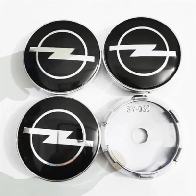 Abbildung von 4 Stück Nabendeckel Radnabenkappen für Opel 60MM,Felgendeckel Autonaben Kratzfest und Wasserdicht Radnaben Auto Zubehör,Black