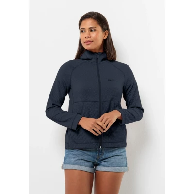 Abbildung von Jack Wolfskin Fernweh Hooded Fleecejacke, Damen, Größe: Medium, Night blue