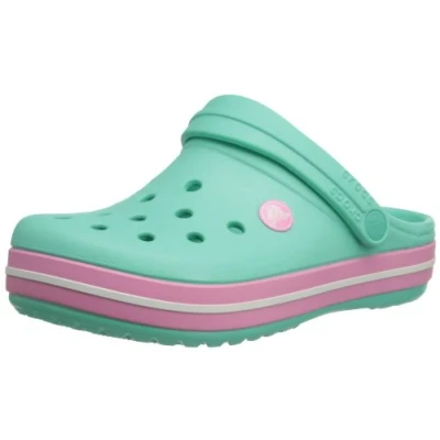 Abbildung von crocs Crocband Kids Unisex Kinder Clogs &amp; Pantoletten, Grün (Island Green/Pink Lemonade 35X), 19/21 EU