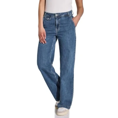 Abbildung von Street One WIDE Jeans Straight Leg, Damen, Größe: 34x32, Blau