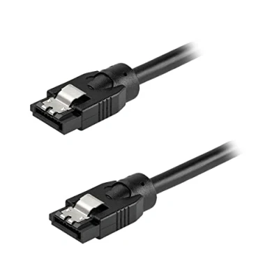 Abbildung von StarTech.com SATA Datenkabel (0,6m, rund, 6 Gbit/s, mit Verriegelungsstecker, latching, Festplattenstromkabel)
