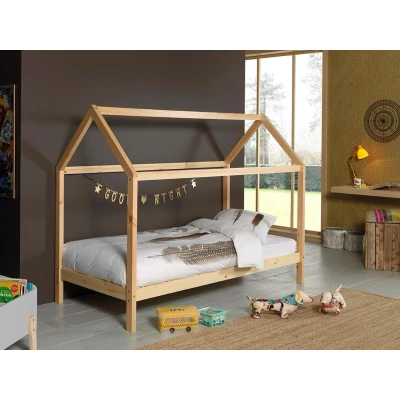 Abbildung von Vipack Hausbett &quot;Dallas&quot;, (Made in Europe), Ein Massivholz mit Lattenrost und Bettschublade