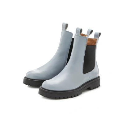 Abbildung von Elbsand Plateaustiefelette, Damen, Größe: 38, Hellblau Schuhe