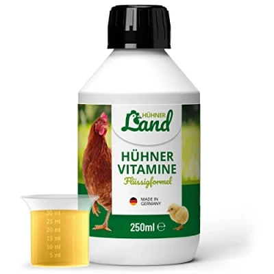 Abbildung von HÜHNER Land Hühner Vitamine 250ml Hühnerfutter Ergänzung, Vitaminkonzentrat mit Vitamin ADEC I Futterergänzungsmittel für die Vitaminversorgung von Hühnern, Wachteln &amp; Geflügel