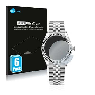 Abbildung von Savvies 6 Stück Schutzfolie für Rolex Datejust 31 Displayschutz Folie Ultra Transparent