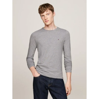 Abbildung von Tommy Hilfiger SLIM FIT LONG Sleeve TEE Langarmshirt, Herren, Größe: 3XL, Light grey heather