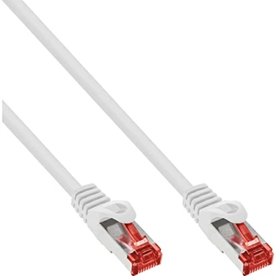 Abbildung von InLine® Patchkabel, S/FTP (PiMf), Cat.6, weiß, 1 m halogenfrei, Kupfer