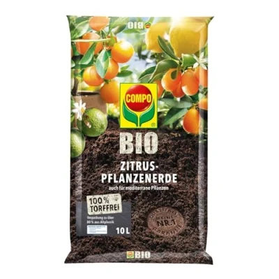 Abbildung von COMPO BIO Zitruspflanzenerde, Erde auch für mediterrane Pflanzen geeignet, Torffrei, 10 Liter, Unzutreffend