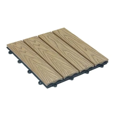 Abbildung von Home Deluxe WPC Klickfliesen BAVARO PREMIUM Teak 10 m²