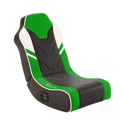 Abbildung von X Rocker Shadow 2.0 Floor Gaming Kinder Sessel mit Audiosystem Grün/Schwarz/Weiß