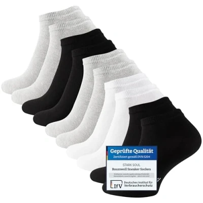 Abbildung von Stark Soul 10 PAAR Socken Schwarz weiss graumix, Größe: 39 42, grau mix