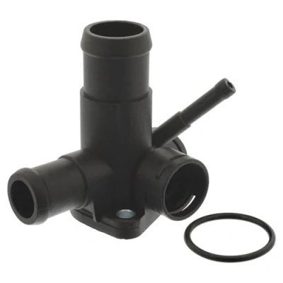 Abbildung von SWAG 30 91 8240 Flansch Kunststoff vorne mit Dichtung VOLKSWAGEN: GOLF 3, Passat B3/B4 Variant, 3 Variant