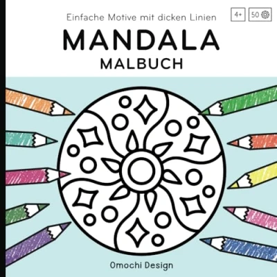 Abbildung von Mandala Malbuch ab 4 Jahren: Mandalas für Kinder, einfache und große Motive mit dicken Linien