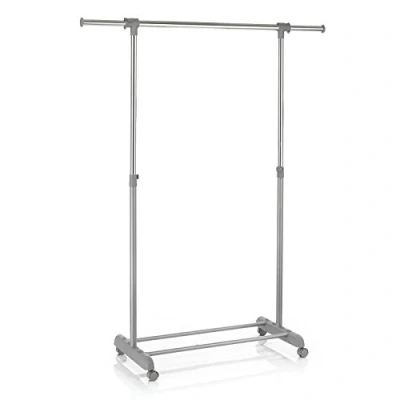 Abbildung von CARO Möbel Garderobenständer SALA, Rollgarderobe Teleskop Roll Kleiderständer Kleiderwa