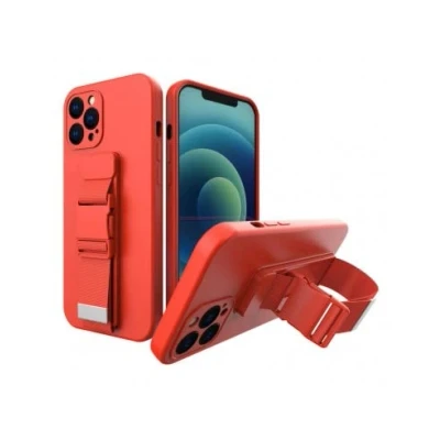 Abbildung von Rope Case Gel mit Lanyard Kette Tasche Xiaomi Redmi Note 10 5G / Poco M3 Pro rot