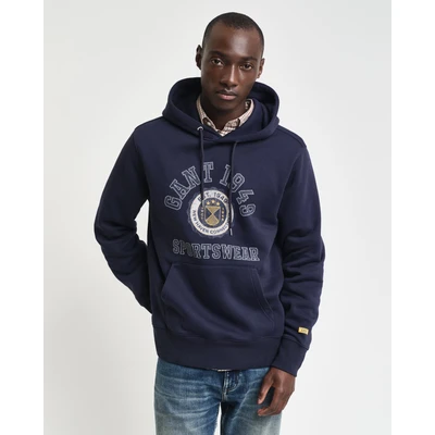Abbildung von GANT Front Graphic Hoodie Kapuzenpullover, Herren, Größe: 4XL, Evening blue