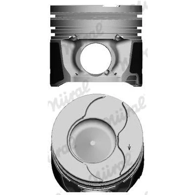 Abbildung von NÜRAL 87 135307 00 Kolben 74,2mm mit Kolbenringträger, für Trapezpleuel FORD: FIESTA 6, 5, PEUGEOT: 206 Schrägheck, 207 Schrägheck