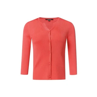 Abbildung von comma Strickjacke, Damen, Größe: 38, Korallrot