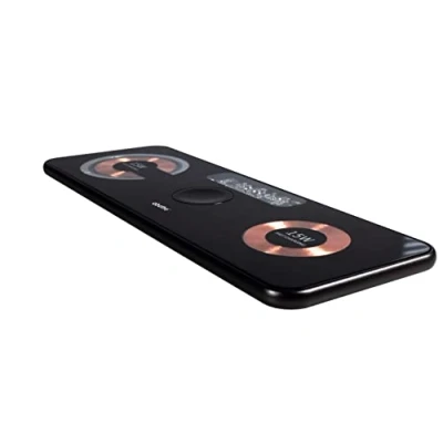 Abbildung von abathe 3in1 Wireless Charger transparent Exclusive 15W schnelles, magnetisches, drahtloses Ladegerät. Multi Ladestation für iPhone Serie 14/13/12/11, Samsung, Apple Watch und AirPods.