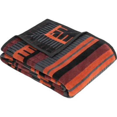 Abbildung von IBENA Wohndecke &quot;Jacquard Decke Berat&quot;, buntes Streifenmuster, Kuscheldecke