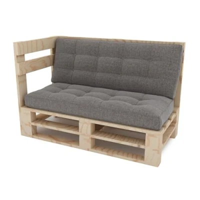 Abbildung von Lermowood Palettenmöbel Mpe Eckbank 120 x 80 cm Natur Europaletten Indoor und Outdoor Lounge Gartenmöbel Holz Set Möbel Terrasse Balkon Loft Stil Paletten