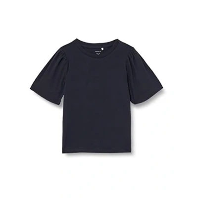 Abbildung von NAME IT Baby Girls NMFIONE SS TOP PB Kurzärmeliges Shirt, Dark Sapphire, 86