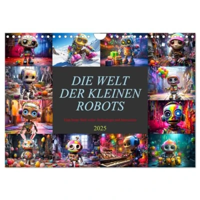 Abbildung von Die Welt der kleinen Robots (Wandkalender 2025 DIN A4 quer), CALVENDO Monatskalender