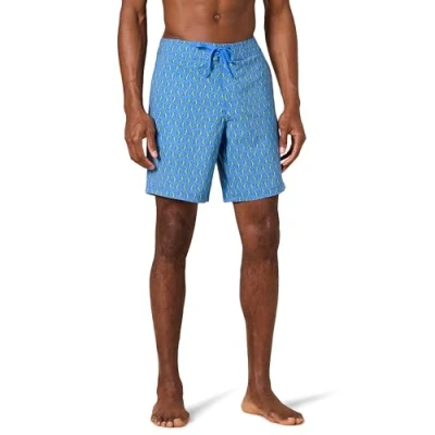 Abbildung von Amazon Essentials Herren Board Shorts, Blau Eidechsen, M