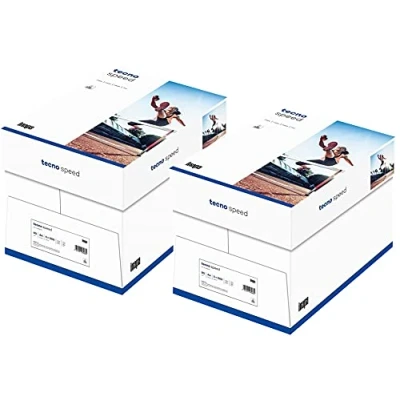Abbildung von inapa tecno Speed Druckerpapier: 80 g/qm², A4, weiß, 5000 Blatt (2 Kartons à 2500 Blatt) ideal für schnelles und problemloses Drucken