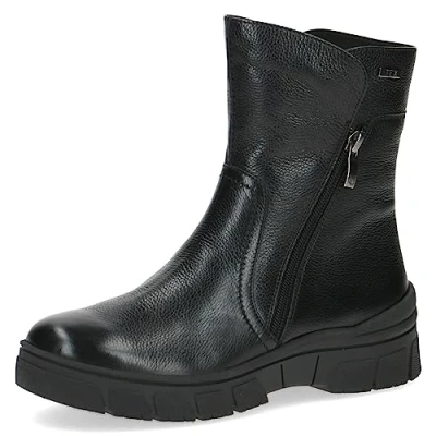 Abbildung von CAPRICE Damen Winterstiefel ohne Absatz aus Leder Wasserabweisend, Schwarz (Black Nappa), 38 EU