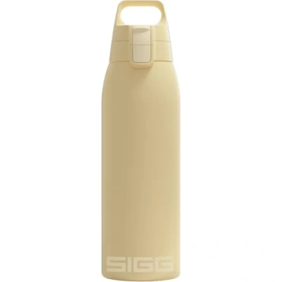 Abbildung von SIGG Isolierte Trinkflasche Shield Therm One Opti Yellow Für kohlensäurehaltige Getränke geeignet Auslaufsicher Spülmaschinenfest BPA frei 90% recycelter Edelstahl Gelb 1L