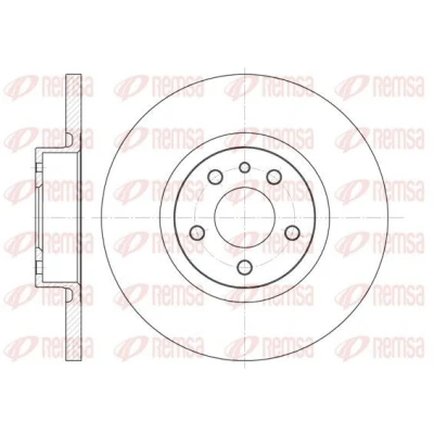 Abbildung von REMSA 6512.00 Bremsscheibe Vorderachse 281, 281 15 5 voll ALFA ROMEO: 147, 156 Sportwagon, Limousine