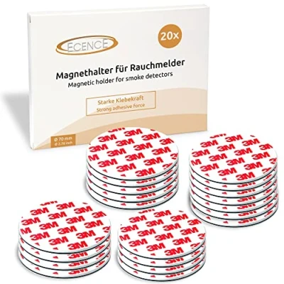 Abbildung von ECENCE Magnethalter 20x Magnethalterung 70mm für Rauchmelder (20 St)