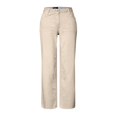 Abbildung von Cecil WIDE Jeans Straight Leg, Damen, Größe: 28x28, Beige