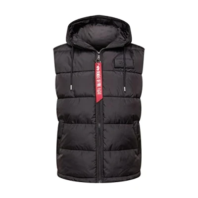 Abbildung von Alpha Industries Hooded Puffer Weste, Herren, Größe: XXL, Black