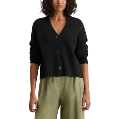 Abbildung von Marc O&#039;Polo Vneck Relaxed Strickjacke, Damen, Größe: XXS, Black