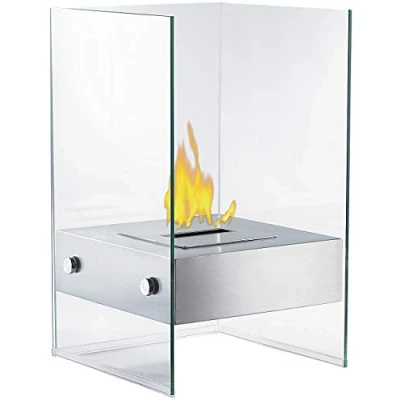 Abbildung von Carlo Milano Ethanol Dekofeuer: Bio Deko Feuer im Glaswürfel Look (Kamin, Zimmerkamin Ethanol, Geschenkideen)