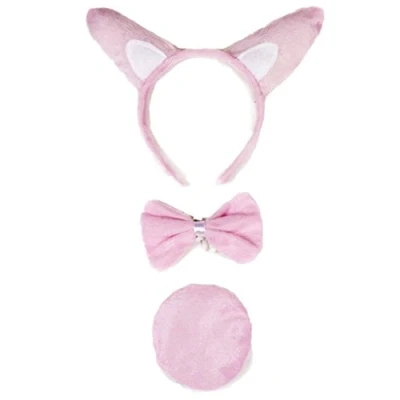 Abbildung von Petitebelle Stirnband Bowtie Schwanz Kostüm für Erwachsene Einheitsgröße pig2