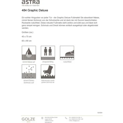 Abbildung von ASTRA Fußmatte GraphicDeluxe, rechteckig, Höhe: 8 mm, Türmatte, wetterfest, schmutzabweisend, rutschfest