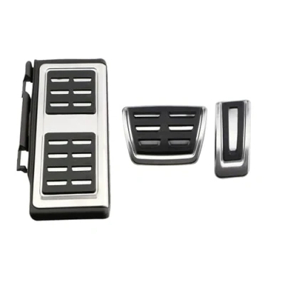 Abbildung von Bremse Pedalkappen Für VW Jetta 7 MK7 2018 2019 2020 2021 Edelstahl AT MT Gas Fußstütze Pedal Schutz Abdeckung Auto Pedale Pedale(AT with Rest)