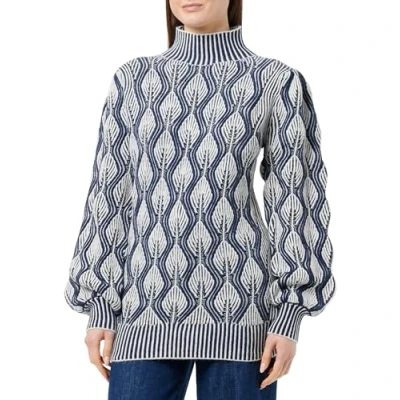 Abbildung von COBIE Damen Strick Pullover 10425115 CO01, WOLLWEISS BLAU, M/L