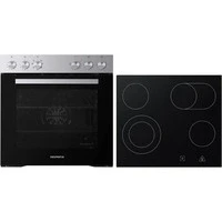 Abbildung von Backofen Herdset Einbau Kochfeld Glaskeramik rahmenlos 72 L Respekta HS2201 26